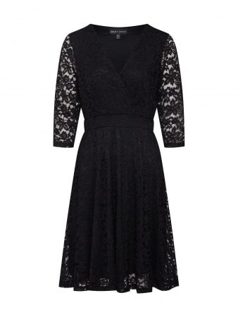 Mela London Rochie de cocktail 'DELICATE LACE LONG SLEEVE DRESS'  negru