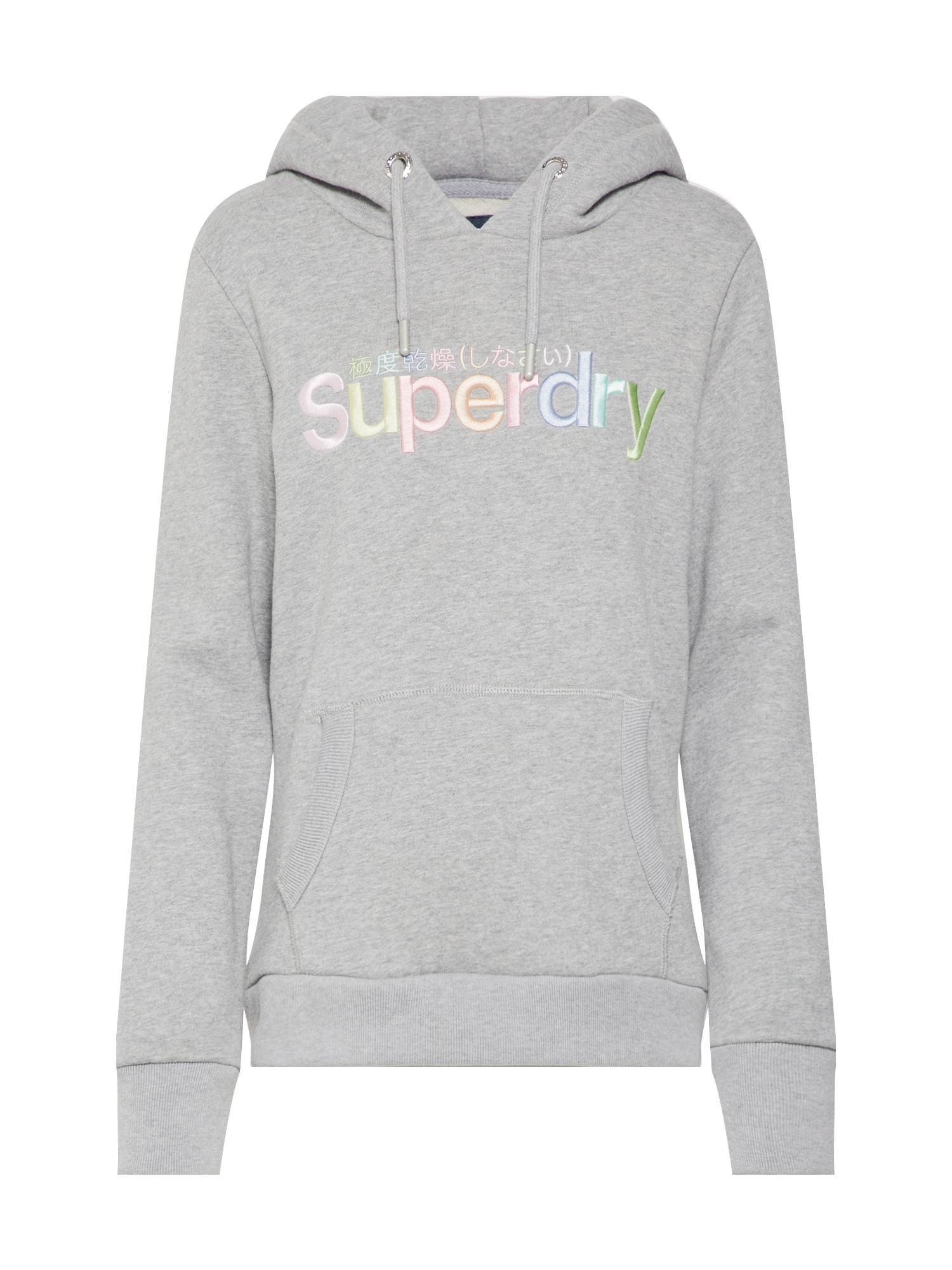 Superdry Bluză de molton 'CLASSIC RAINBOW HOOD'  gri