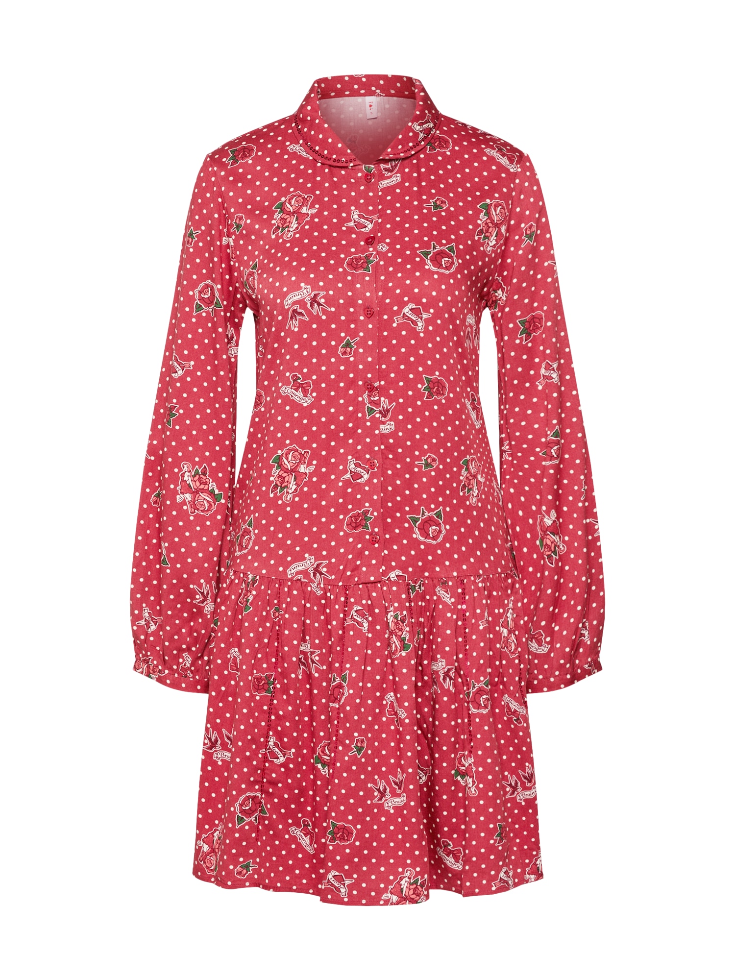 Blutsgeschwister Rochie tip bluză 'new romantics minidress'  roșu
