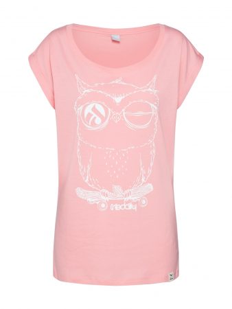 Iriedaily Tricou 'Skateowl 2'  roz / alb