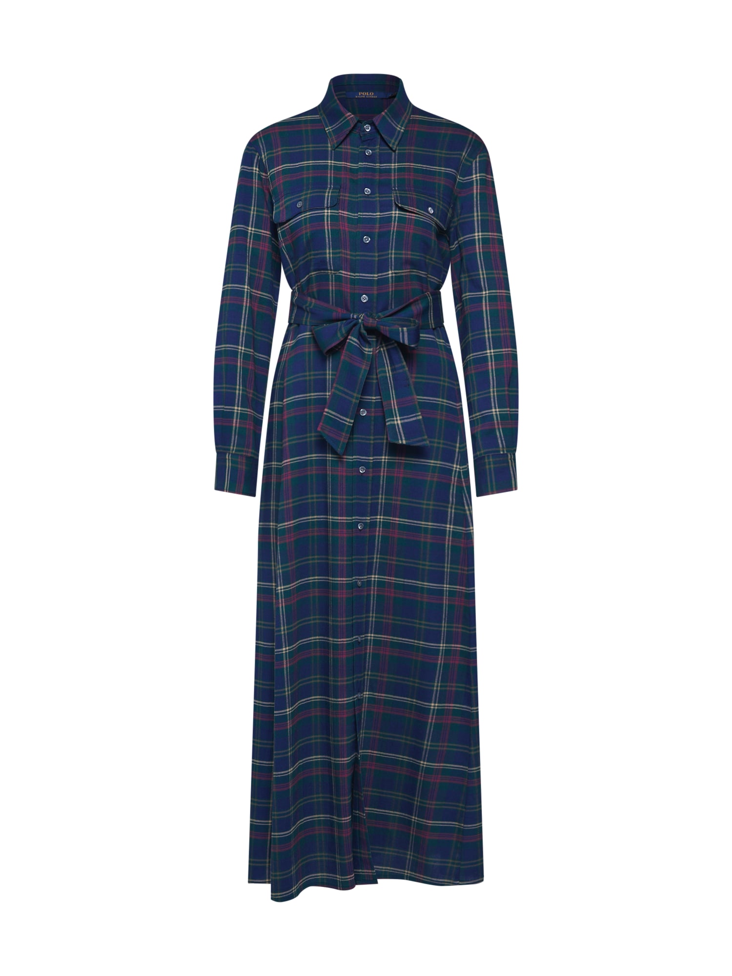 POLO RALPH LAUREN Rochie tip bluză  albastru / verde / roșu