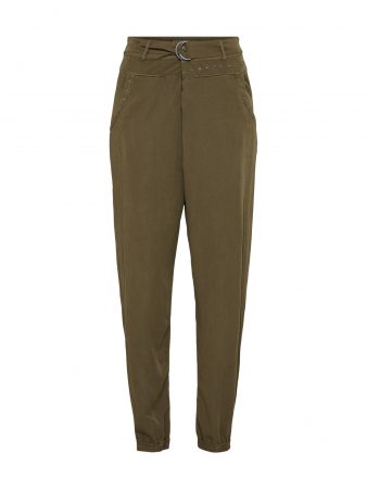 Cream Pantaloni 'Paisley'  kaki