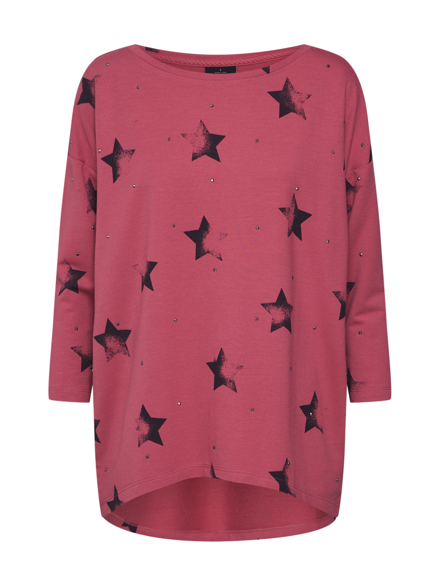 ONLY Bluză de molton 'onlIRENE STAR 3/4 O-NECK SWT'  roz