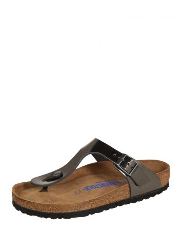 BIRKENSTOCK Flip-flops 'Gizeh'  gri metalic