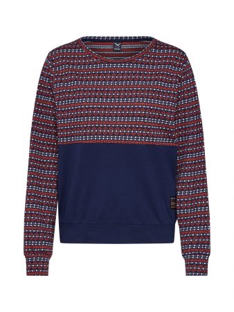Iriedaily Tricou 'Naskap LS'  navy / roșu