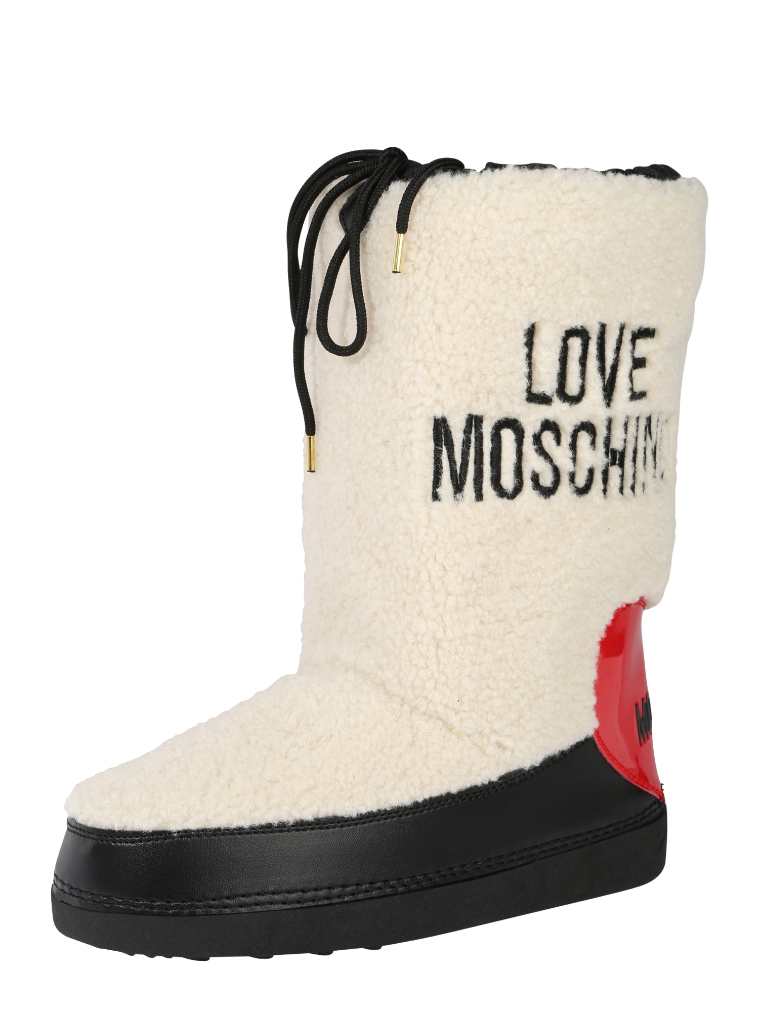 Love Moschino Bocanci de zăpadă  roșu / negru / alb