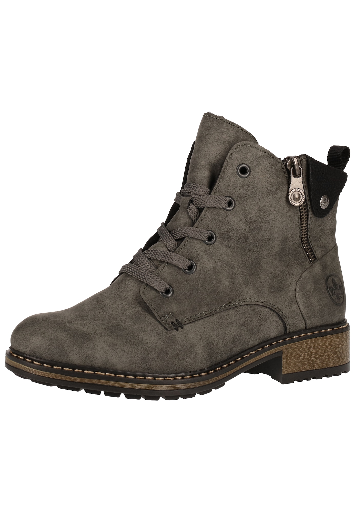 RIEKER Ghete cu șireturi  gri