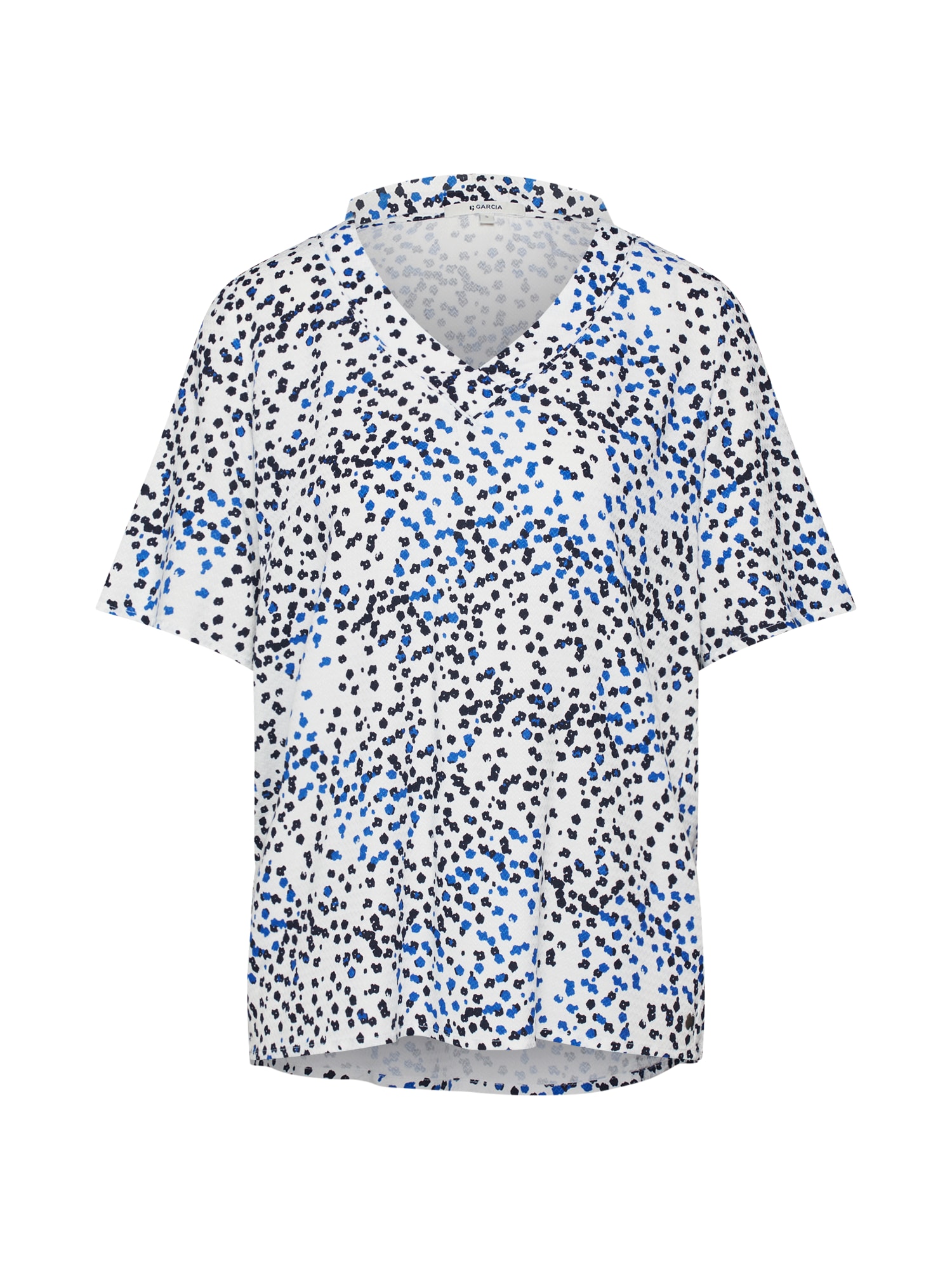 GARCIA Tricou 'ladies shirt ss' albastru / negru / offwhite