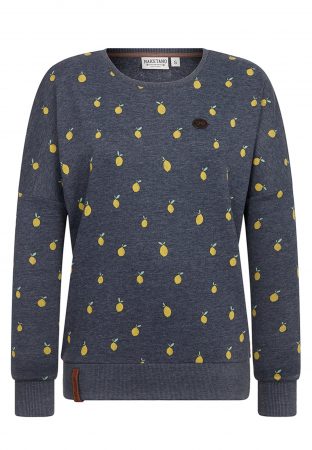 Naketano Bluză de molton 'Can't buy life'  indigo / galben