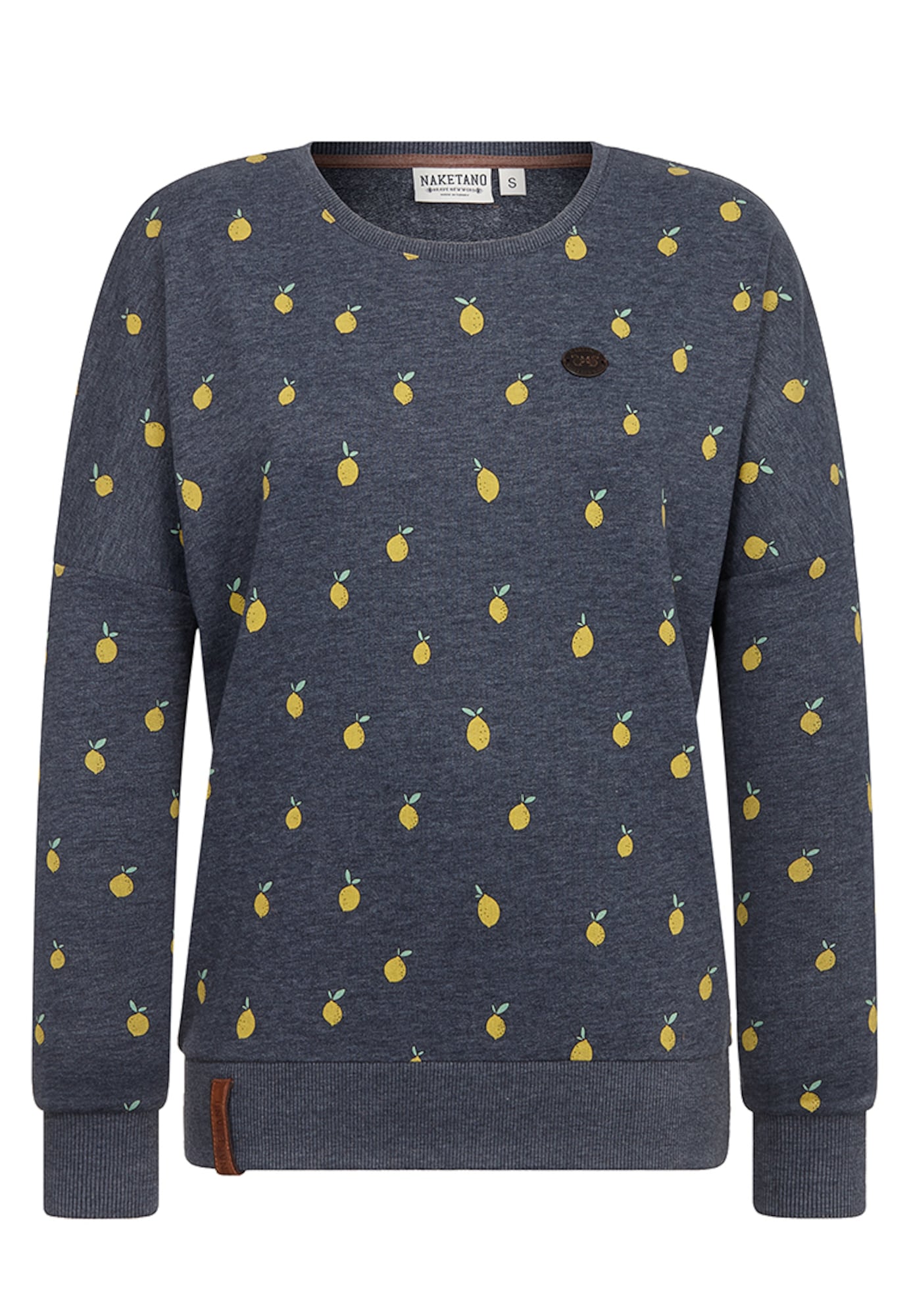 Naketano Bluză de molton 'Can't buy life'  indigo / galben