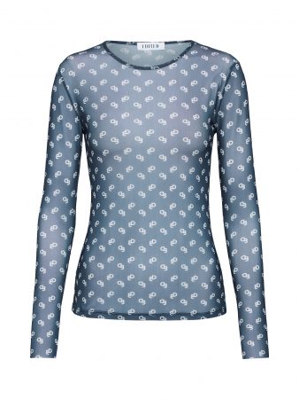 EDITED Tricou 'Giovanna'  albastru / alb