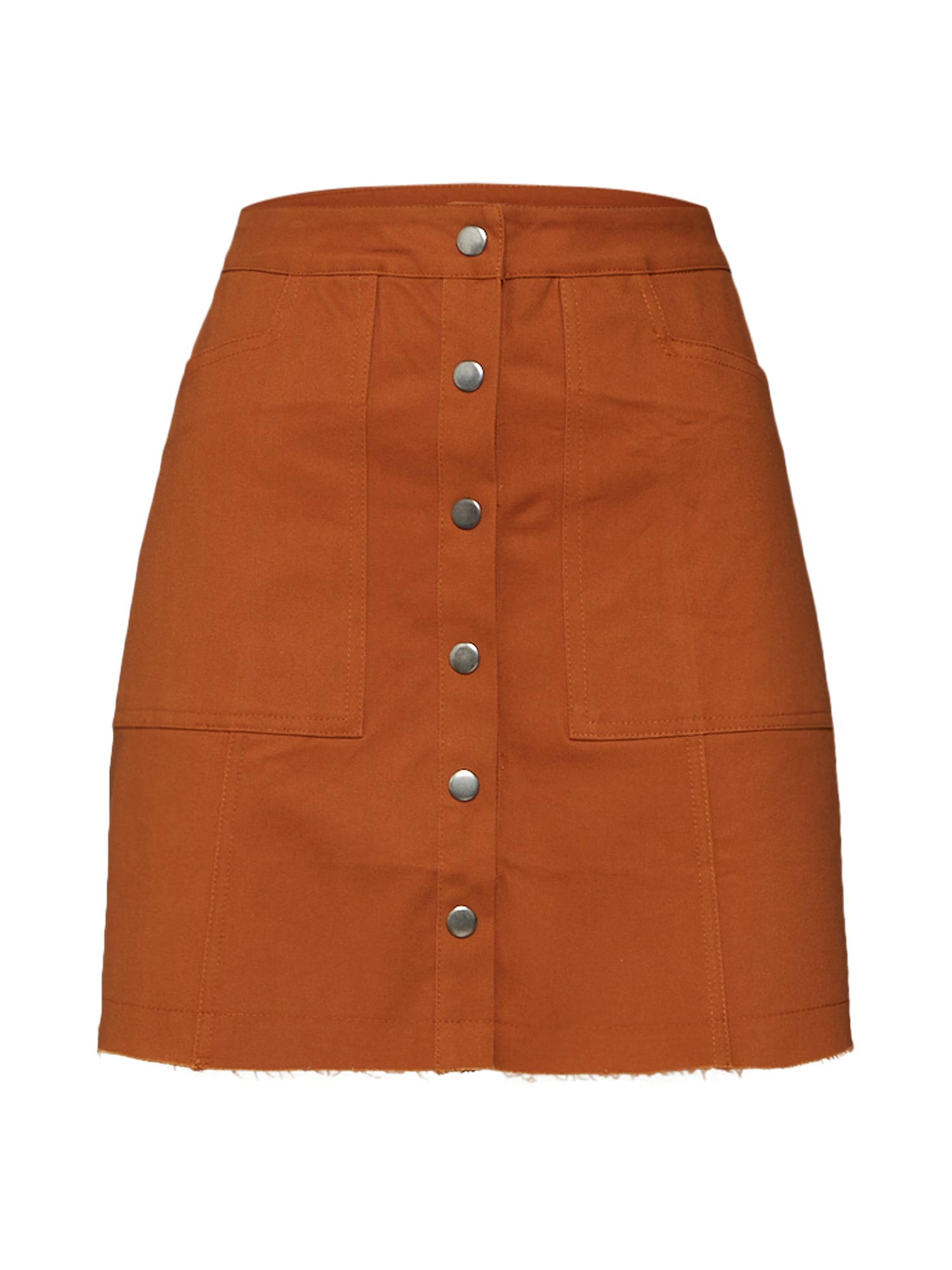 Missguided Fustă 'Button Through A Line Mini Skirt'  maro ruginiu