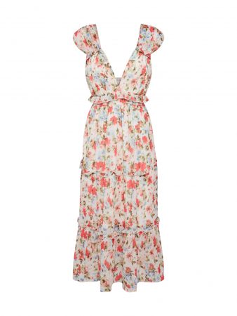 VILA Rochie de vară 'ANU'  verde iarbă / roșu / alb