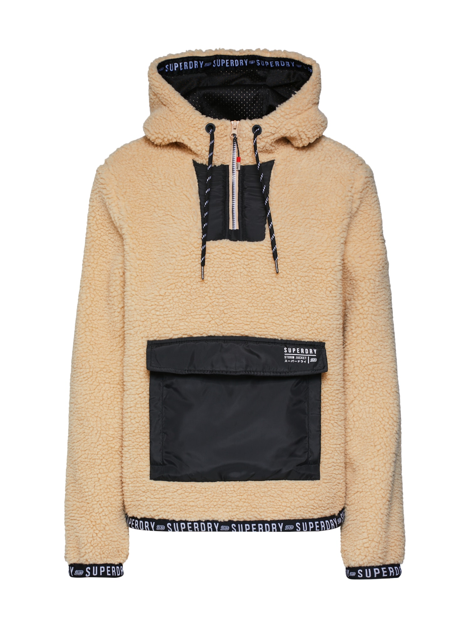 Superdry Bluză de molton 'STORM URBAN OVERHEAD'  bej