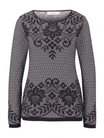 Heine Pulover  negru / alb