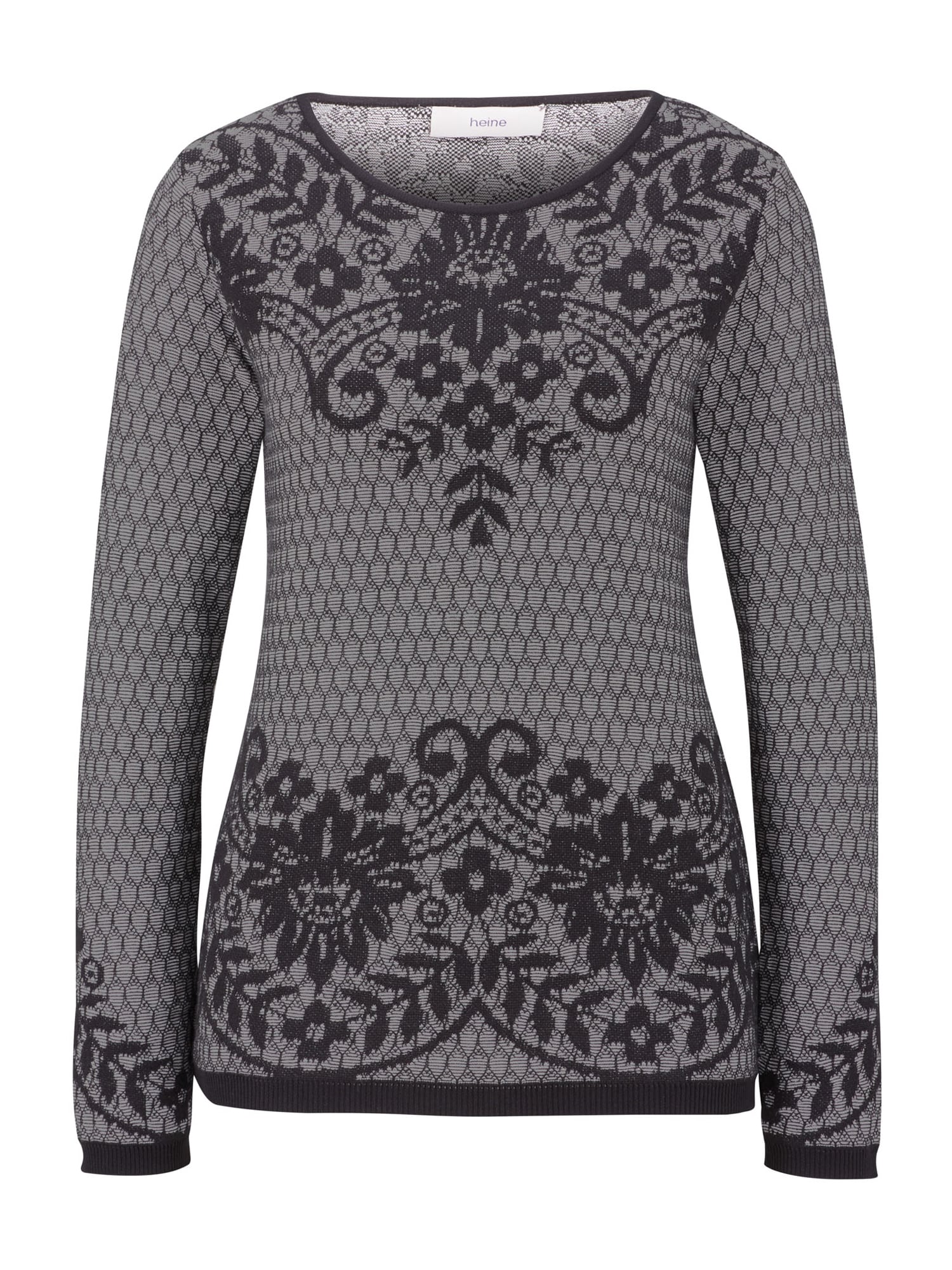 Heine Pulover  negru / alb