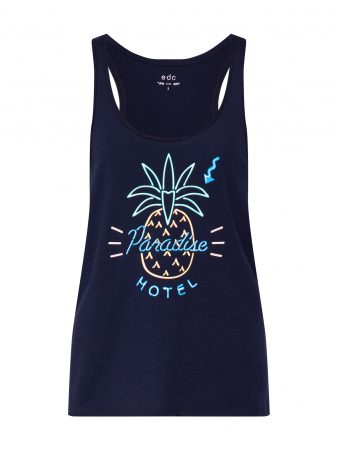 EDC BY ESPRIT Top 'T-PRG AOP TEE'  navy