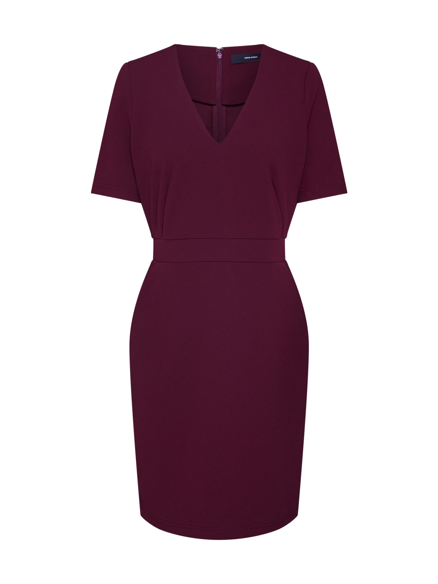 VERO MODA Rochie 'VMCORINE S/S SHORT DRESS'  roșu vin