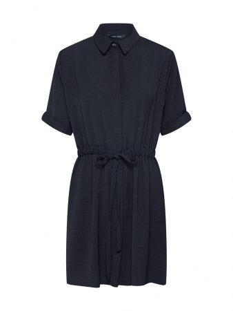 NEW LOOK Rochie tip bluză 'DSTRING WAIST SHIRT DRESS'  negru