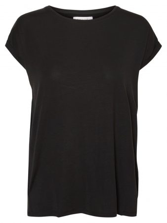 VERO MODA Tricou 'AVA PLAIN'  negru