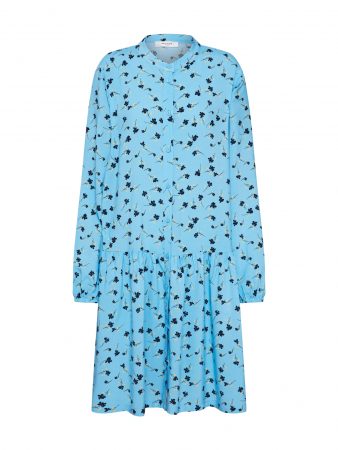 MOSS COPENHAGEN Rochie de vară 'Turid'  albastru deschis / albastru închis / galben