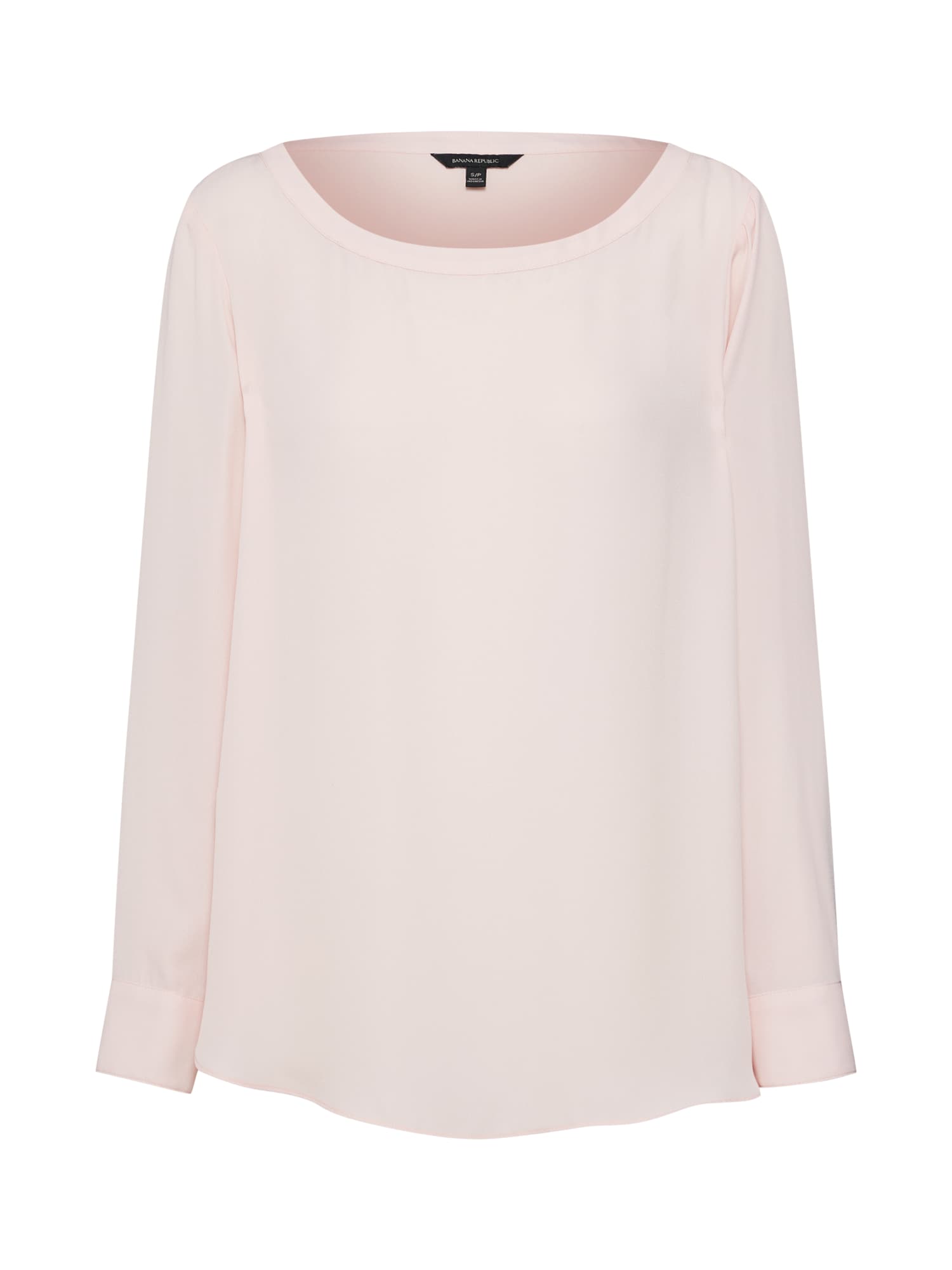 Banana Republic Bluză 'LS CREW HIGH LOW TEE SOLIDS' roz
