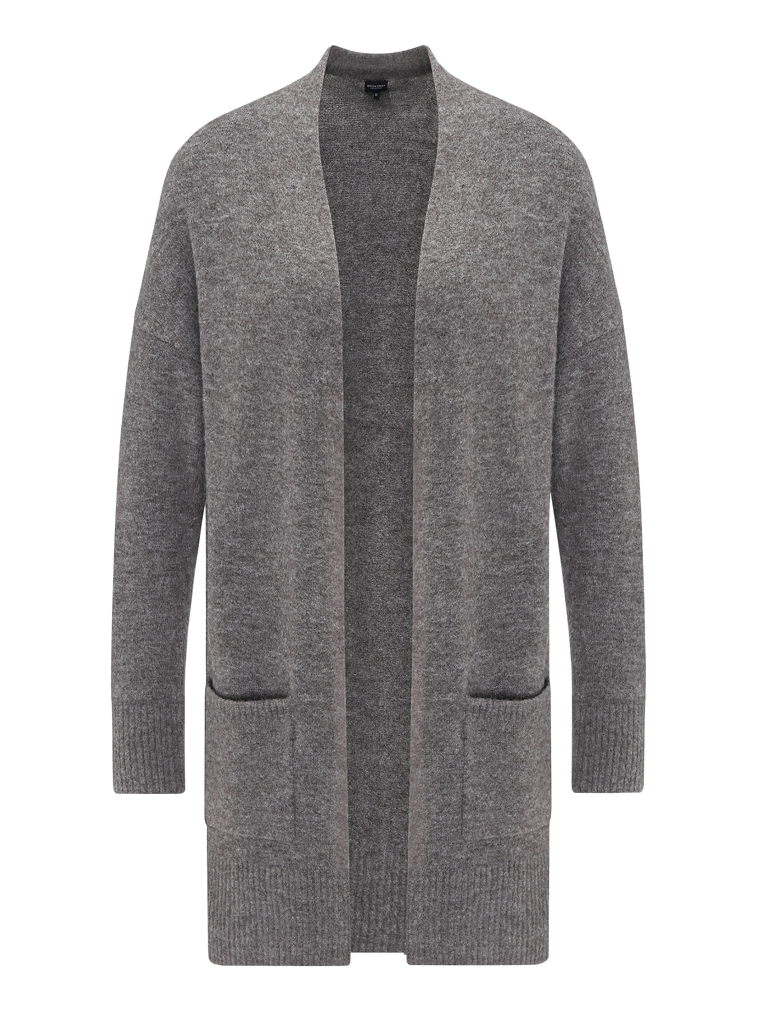 BROADWAY NYC FASHION Geacă tricotată 'CARDIGAN TASHA' gri metalic / gri închis / gri amestecat