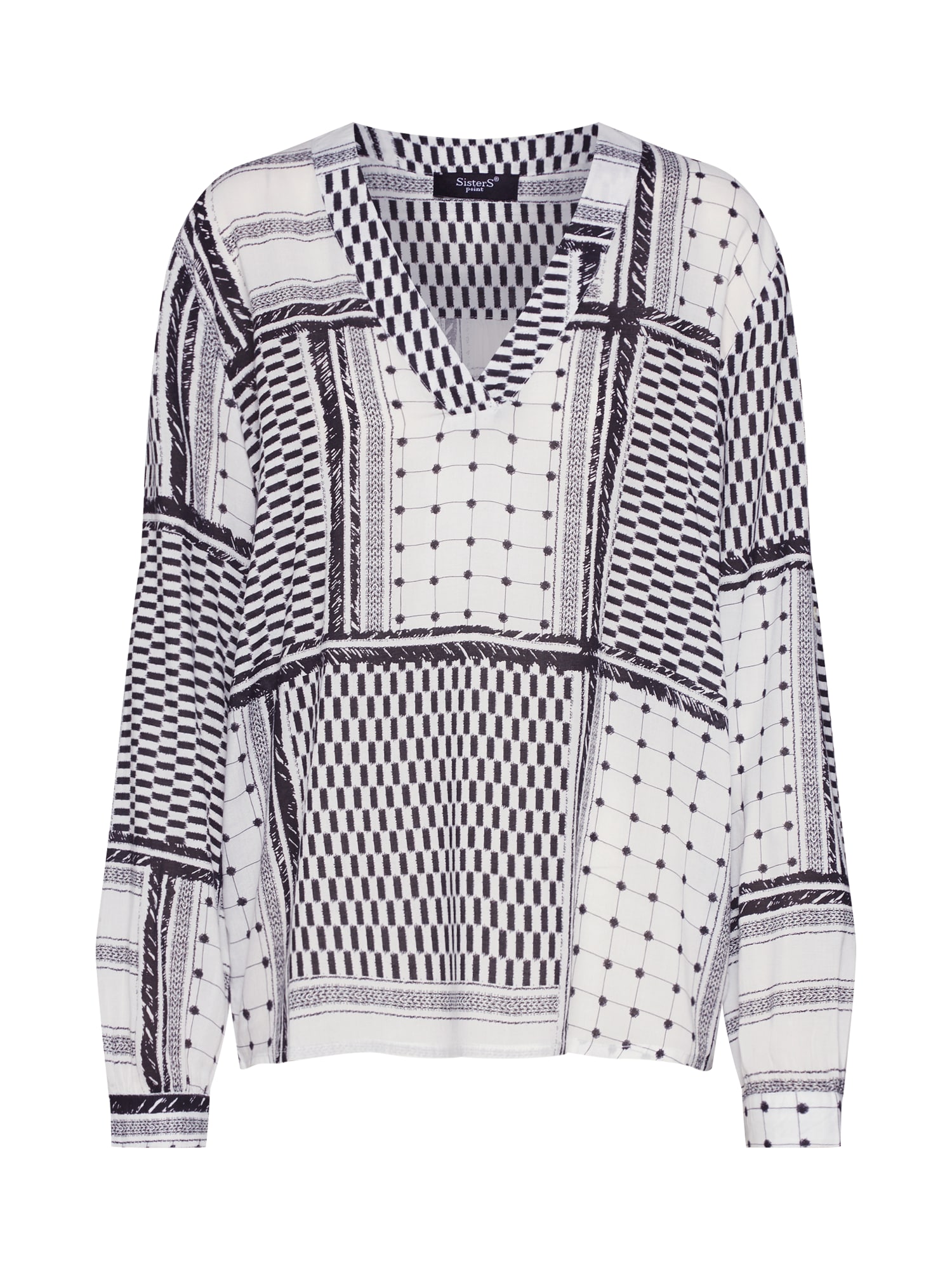 SISTERS POINT Tricou 'IDA-SH' crem / negru