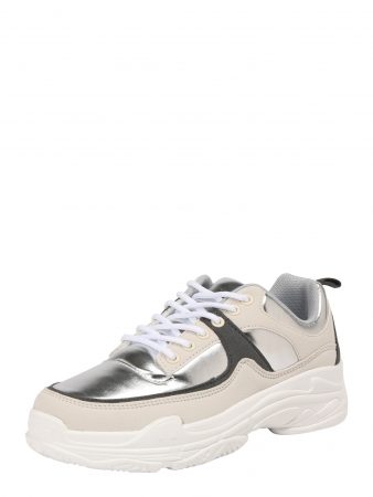 NA-KD Sneaker low 'Aero Sneaker'  negru / argintiu / alb