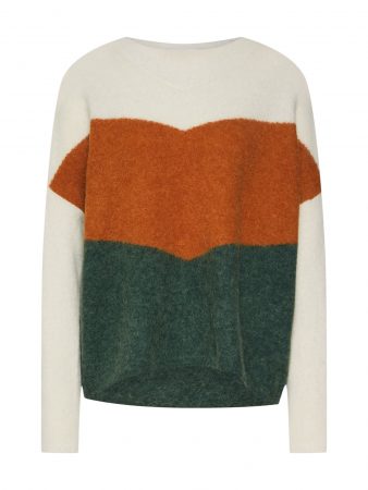JUST FEMALE Pulover 'Merle'  bej / bronz / verde
