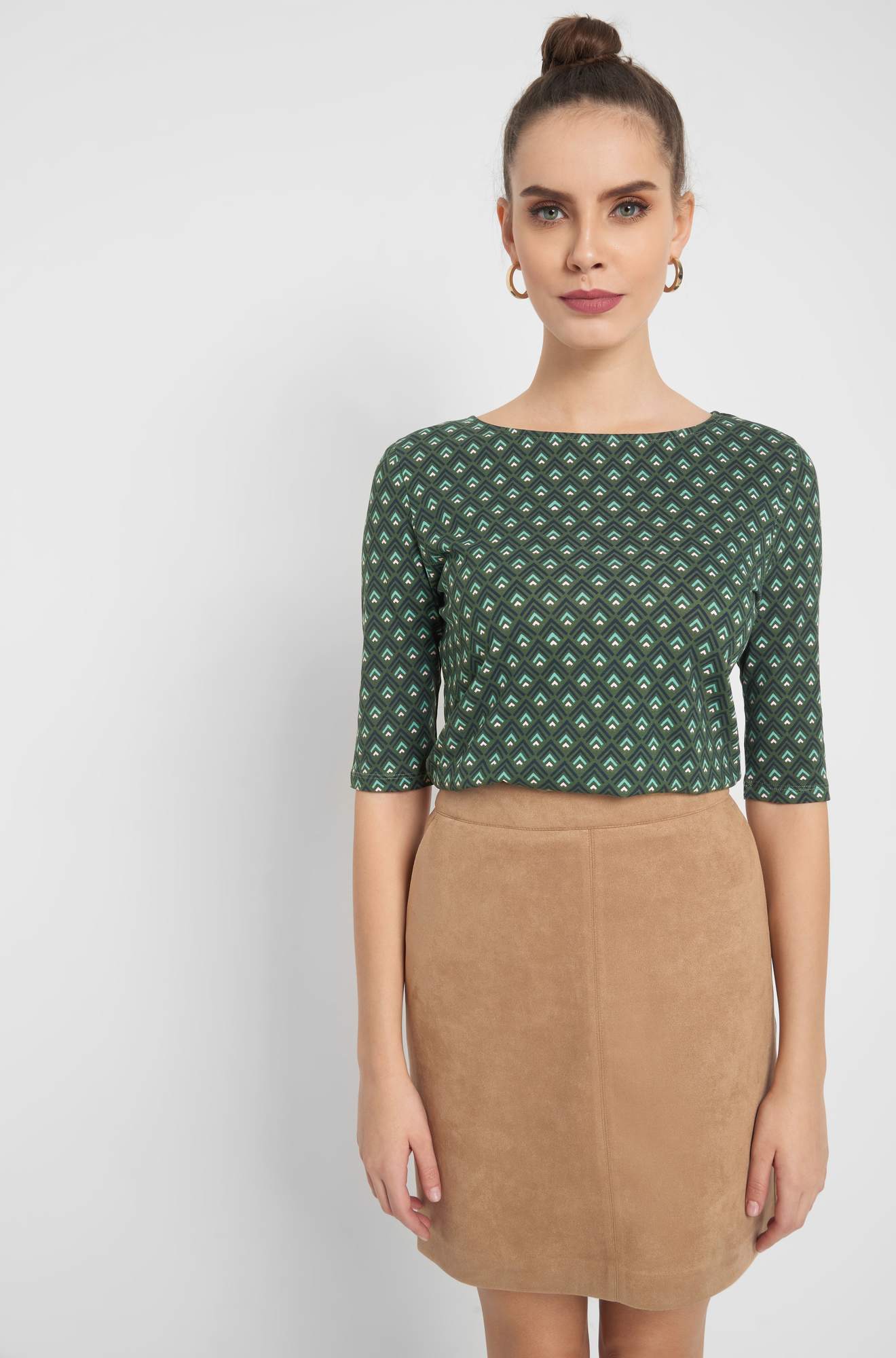 Bluză cu modele geometrice