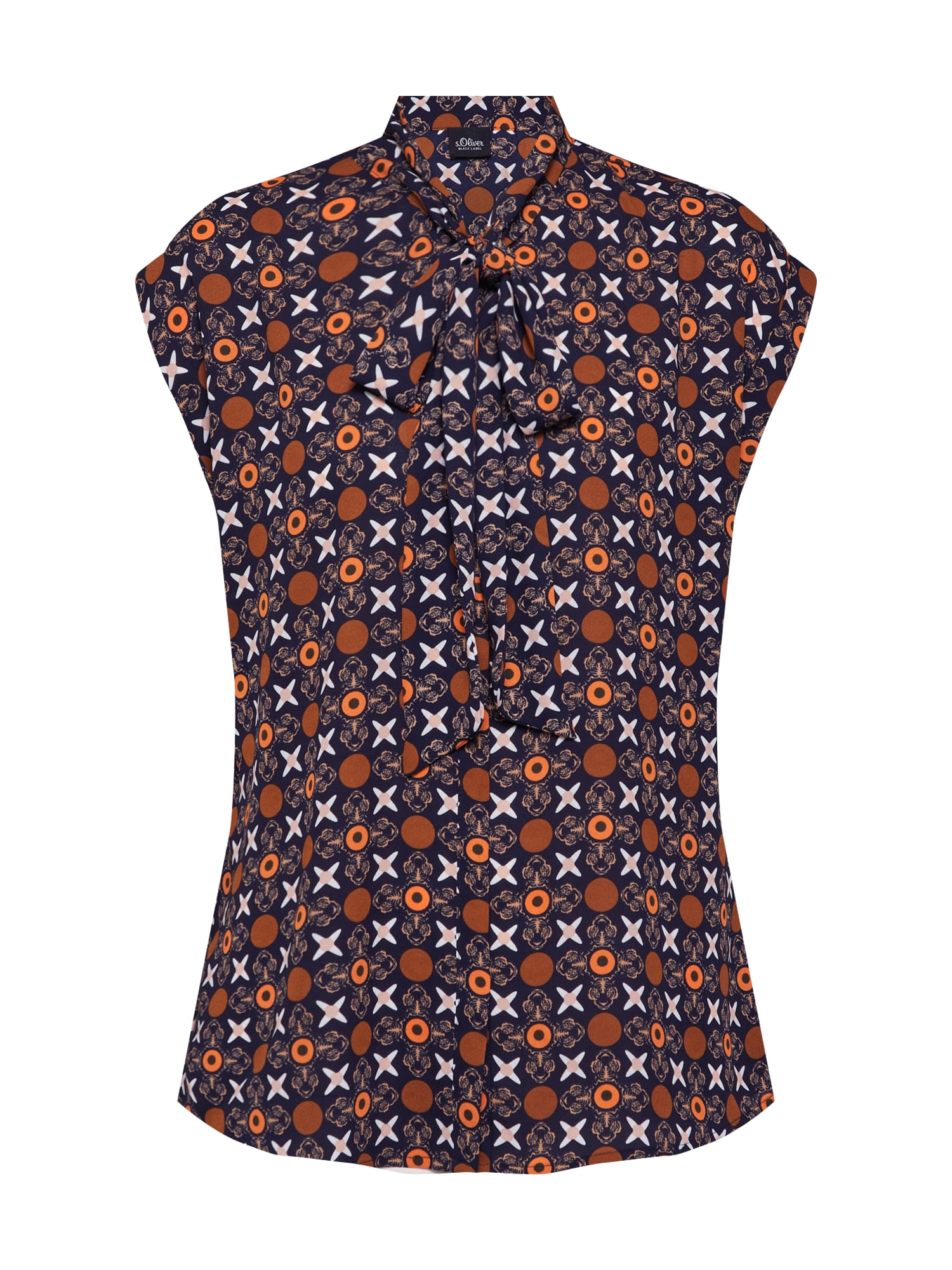 S.Oliver BLACK LABEL Bluză  navy / maro / culori mixte
