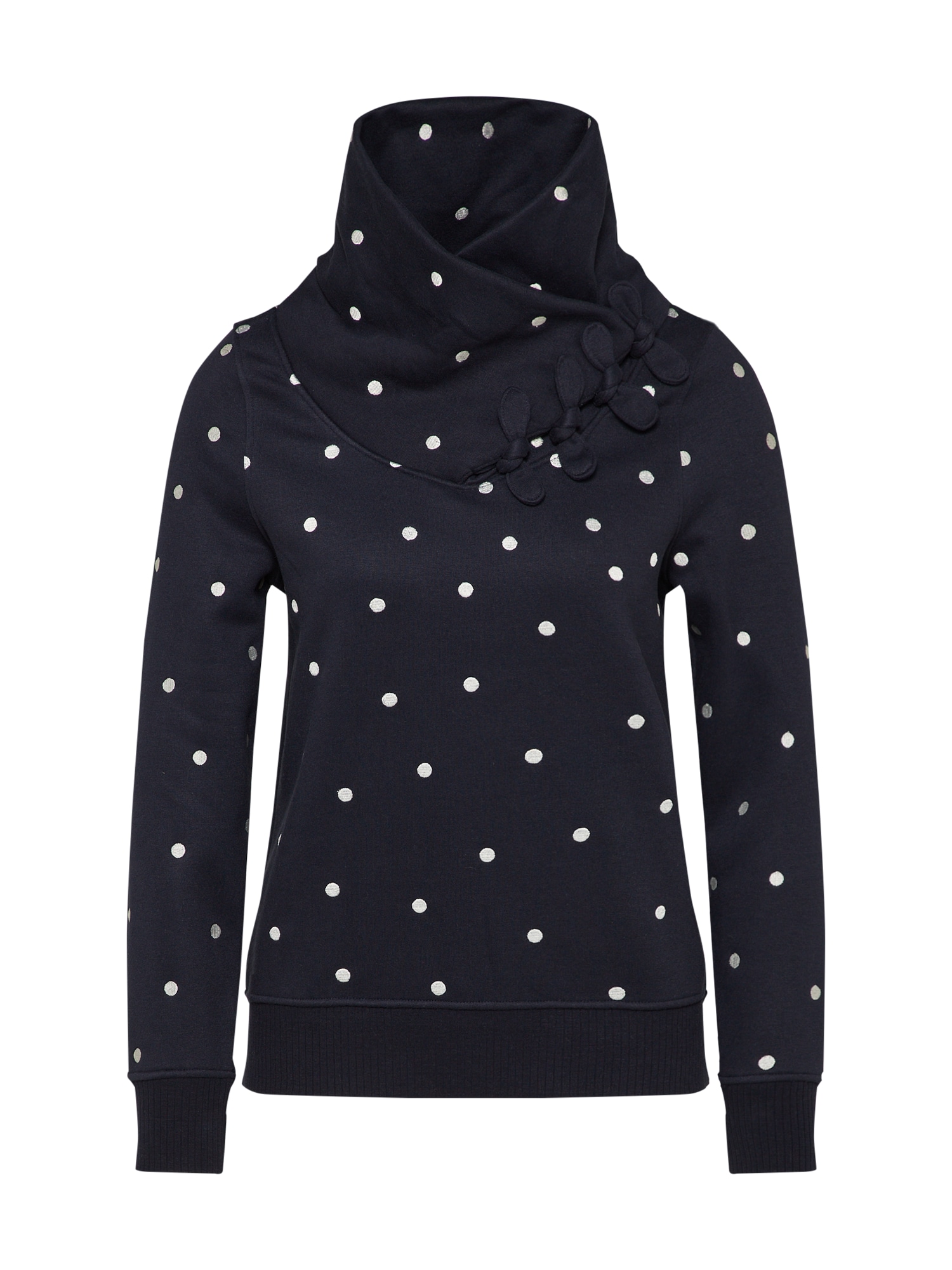 ONLY Bluză de molton 'LISA BOW HIGHNECK'  albastru noapte / culori mixte