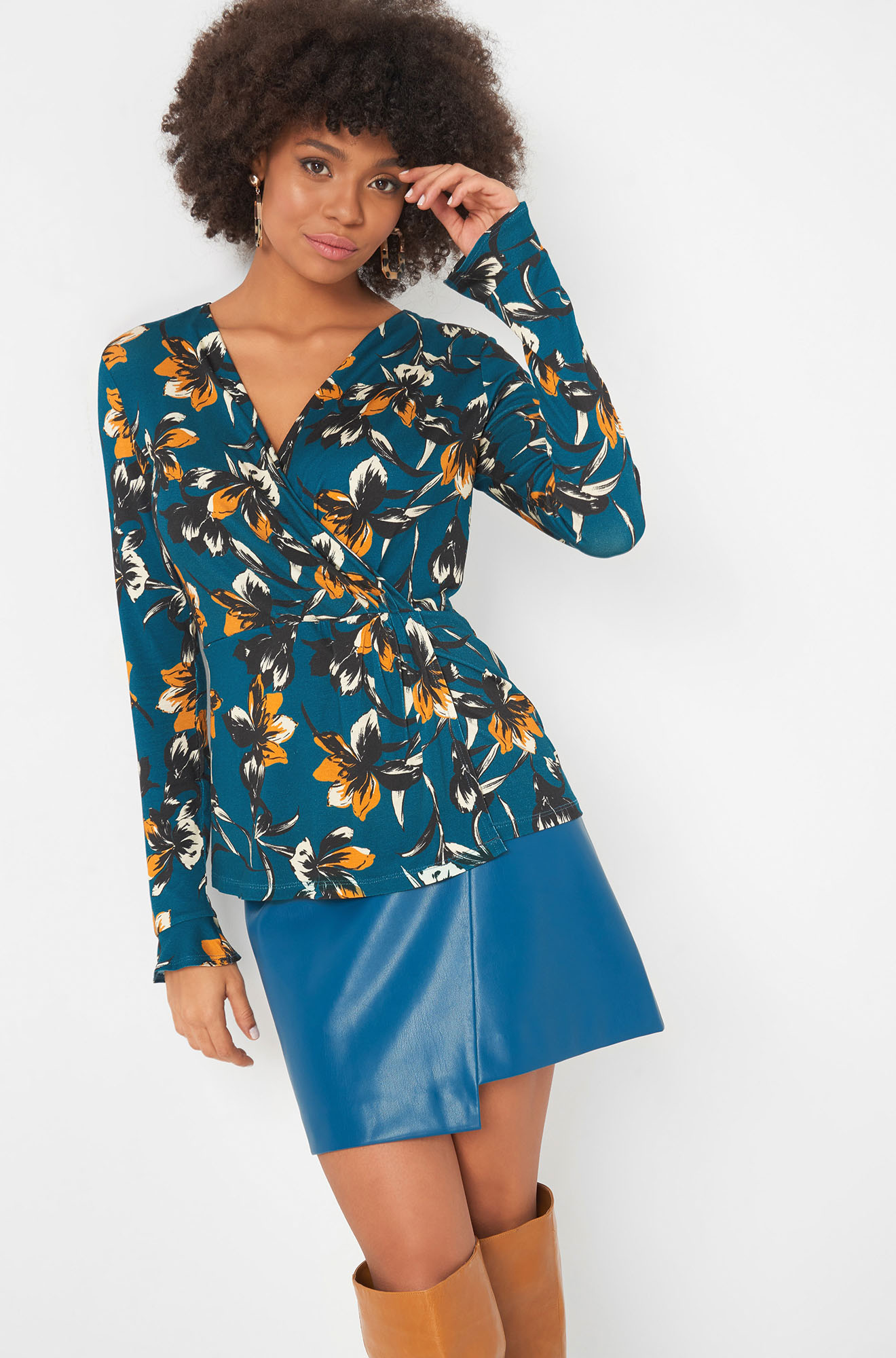 Bluză cu print floral