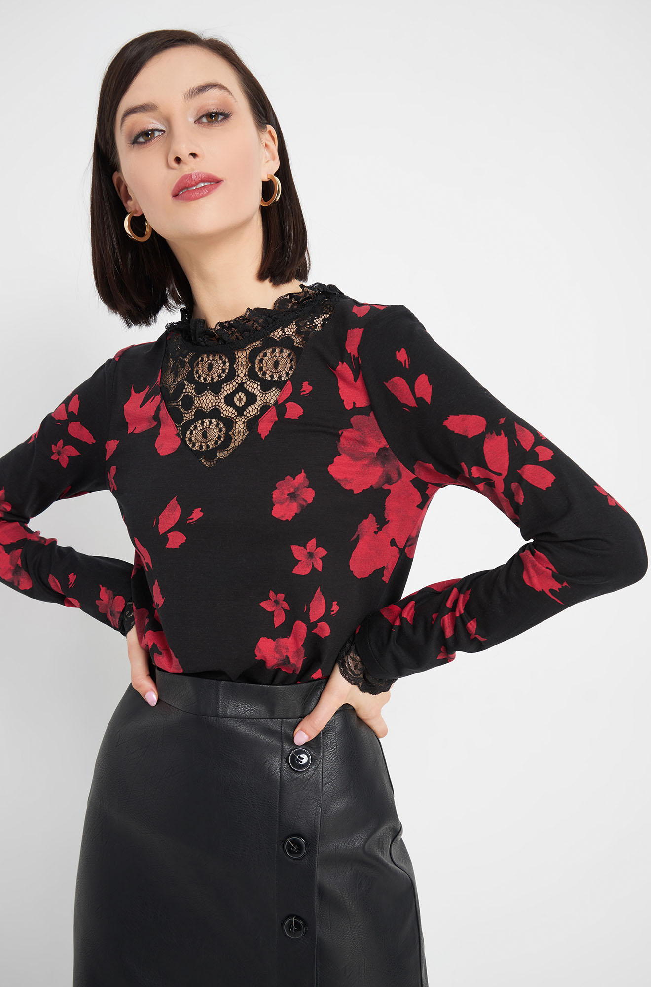 Bluză cu print floral