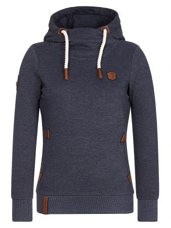 Naketano Bluză de molton 'Hier ist der Manager!'  albastru închis