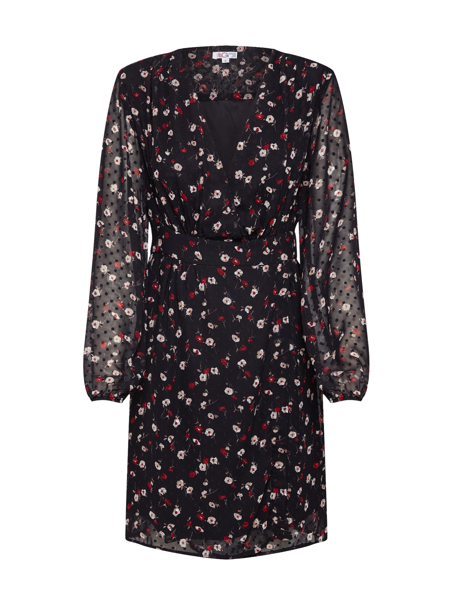 WAL G. Rochie 'wal 6008'  roșu vin / negru / alb