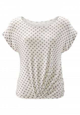 LASCANA Tricou  maro / alb