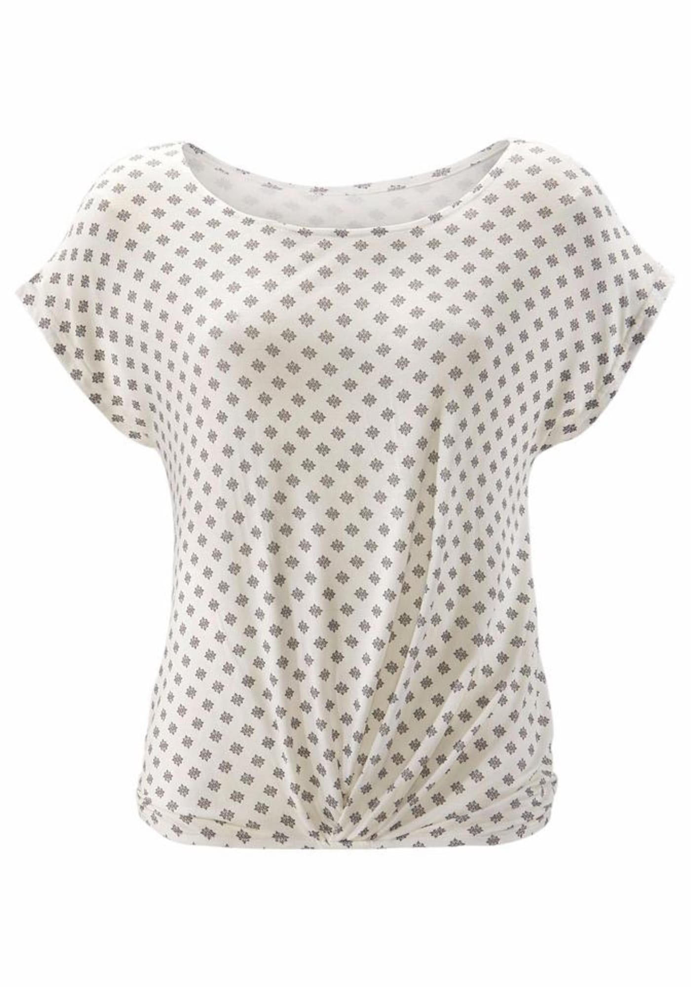 LASCANA Tricou  maro / alb
