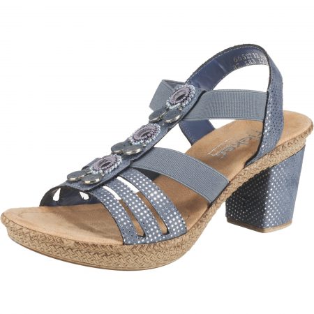 RIEKER Sandale cu beretă  albastru fum