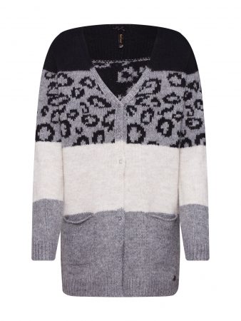 Key Largo Cardigan dimensiuni mari 'EMMA'  gri / negru / offwhite