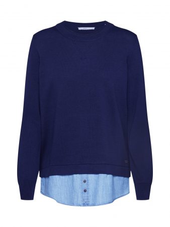 EDC BY ESPRIT Pulover '2 in 1 sweater'  navy