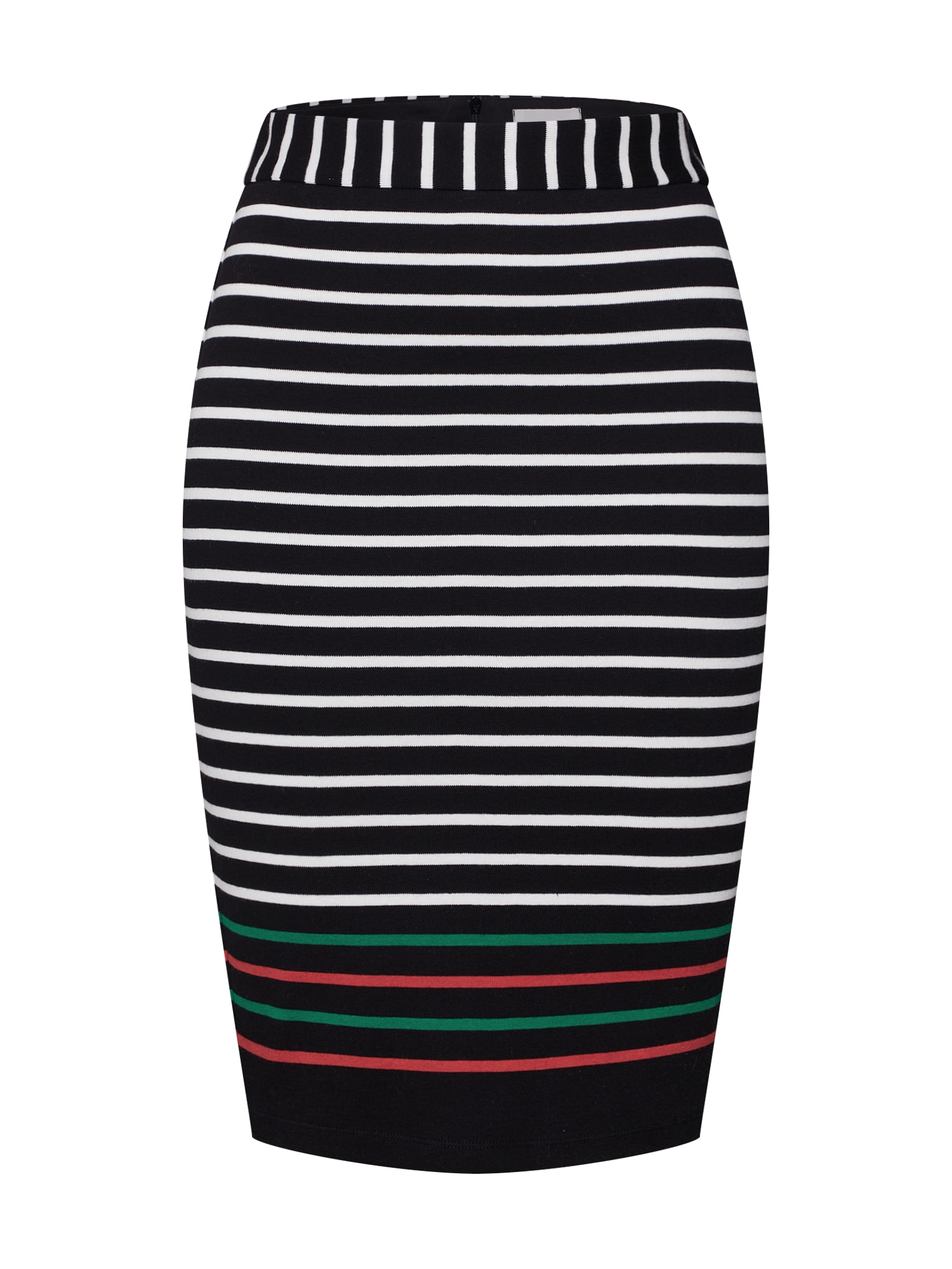 ARMEDANGELS Fustă 'AGATAA CONTRAST STRIPES' negru / alb