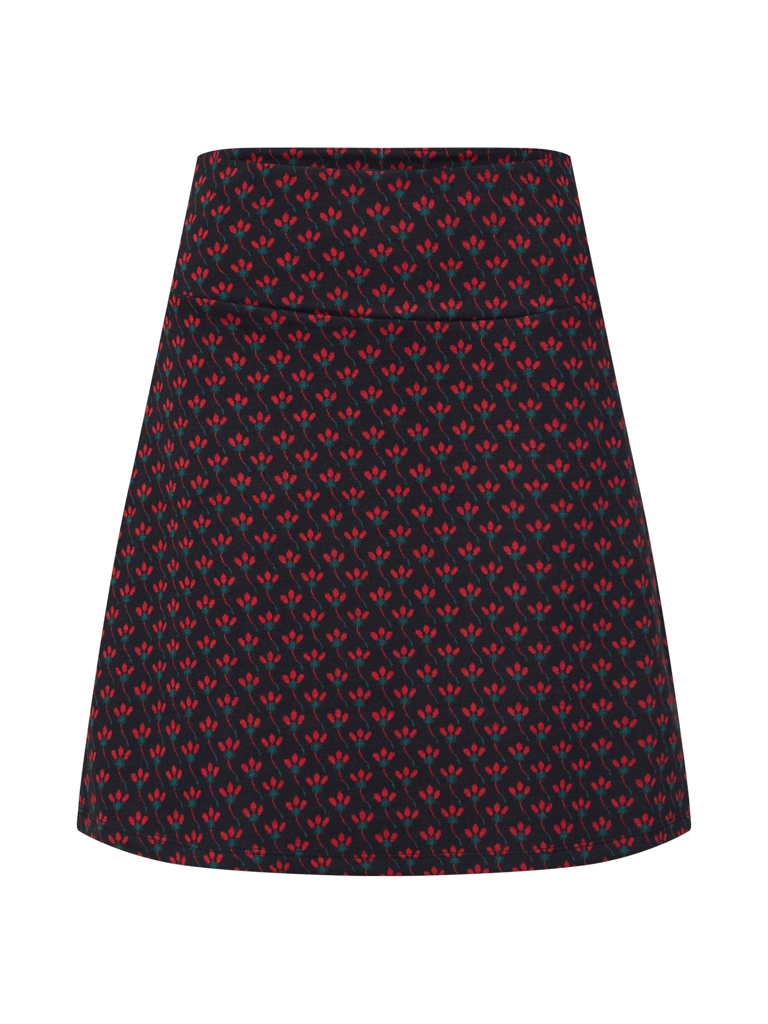 King Louie Fustă 'Border Skirt Nalini' roșu / negru