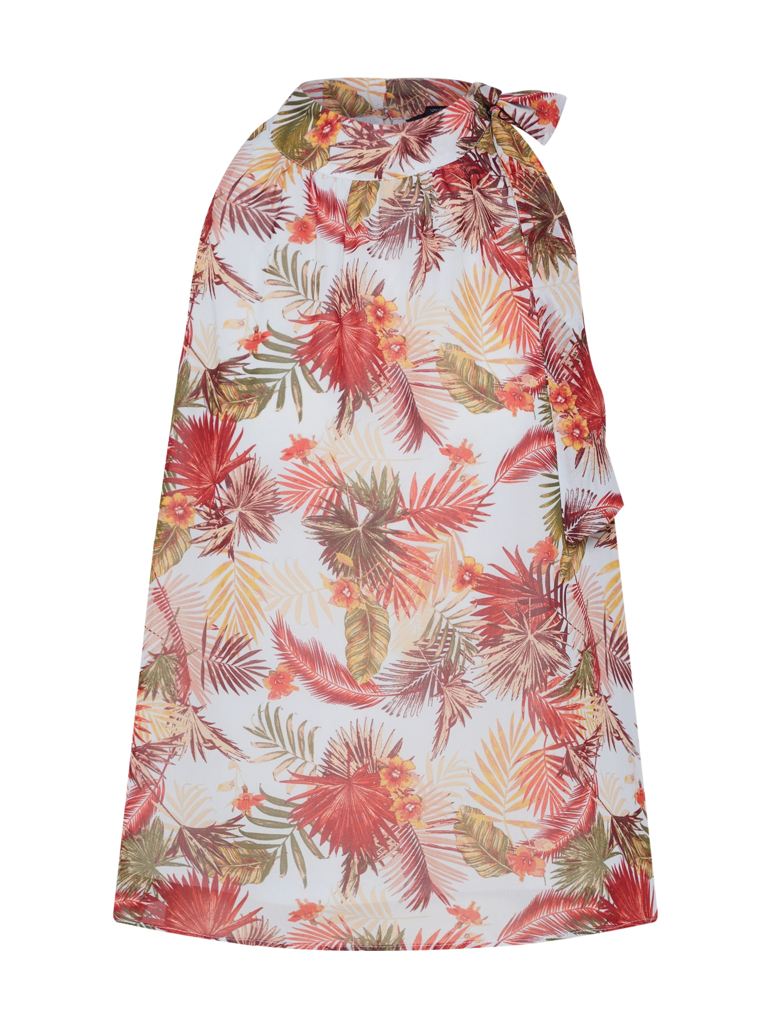 ONLY Bluză 'onqCORRIE S/L DRAPY TIE TOP WVN'  roșu