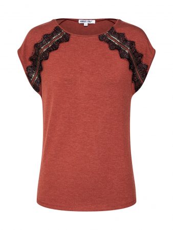 ABOUT YOU Tricou 'Naja'  maro ruginiu