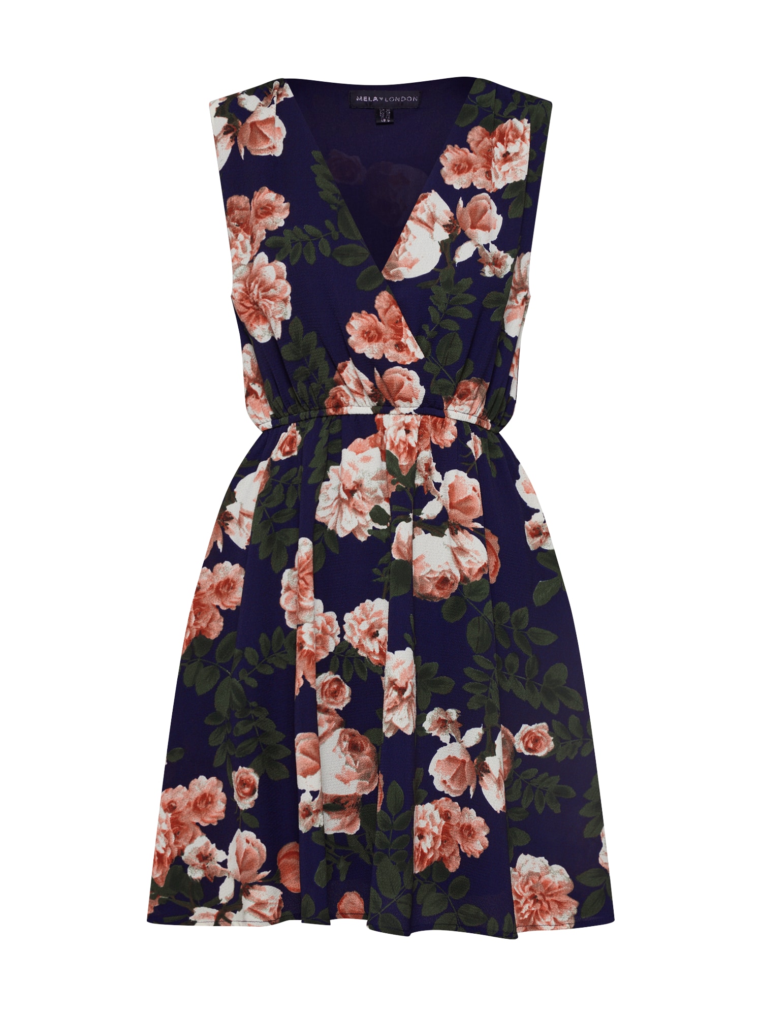Mela London Rochie de vară 'BLOSSOM ROSES'  navy