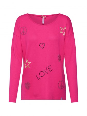 Key Largo Pulover 'WLS Happy Round'  galben / roz / negru