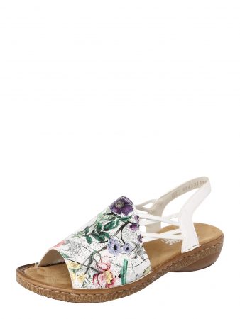 RIEKER Sandale cu beretă  culori mixte / argintiu / alb