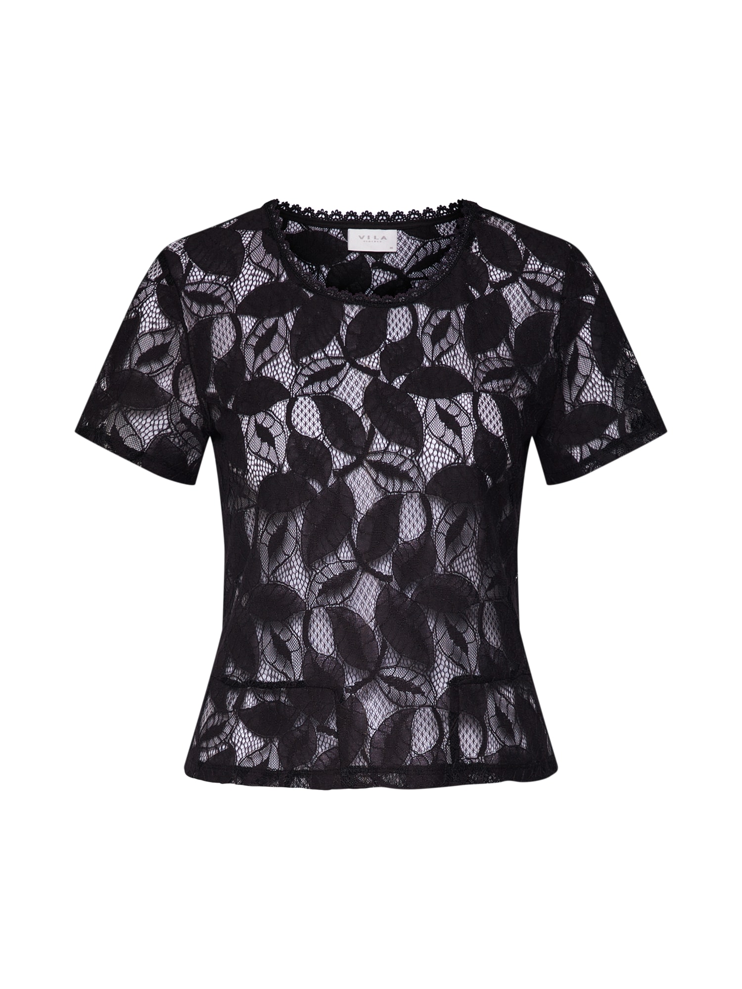 VILA Tricou 'VIJESSOLE S/S TOP'  negru